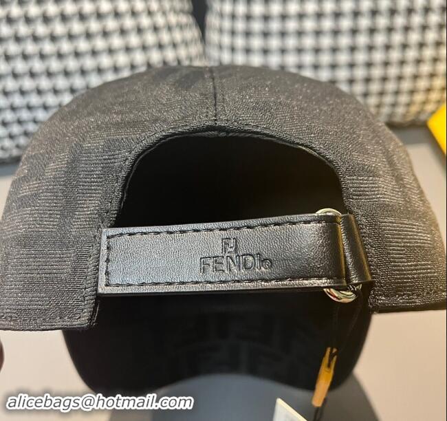 Unique Style Fendi FF Baseball Hat F83028 Black 2023