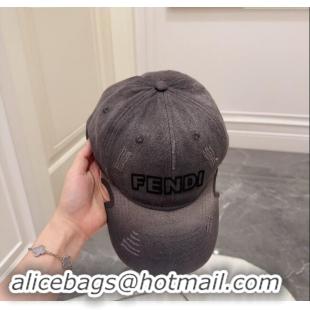 Low Cost Fendi Denim Baseball Hat F83033 Grey 2023