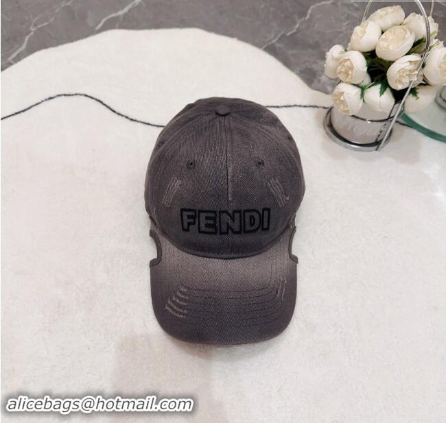 Low Cost Fendi Denim Baseball Hat F83033 Grey 2023