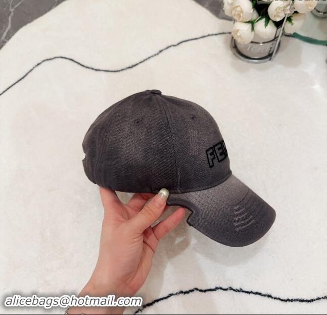 Low Cost Fendi Denim Baseball Hat F83033 Grey 2023