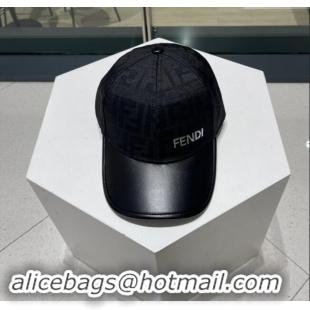 Inexpensive Fendi FF Baseball Hat F83034 Black 2023