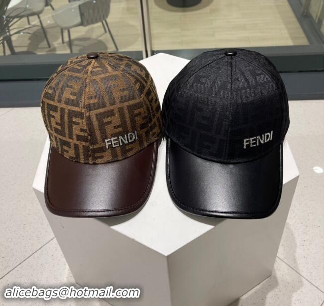 Inexpensive Fendi FF Baseball Hat F83034 Black 2023