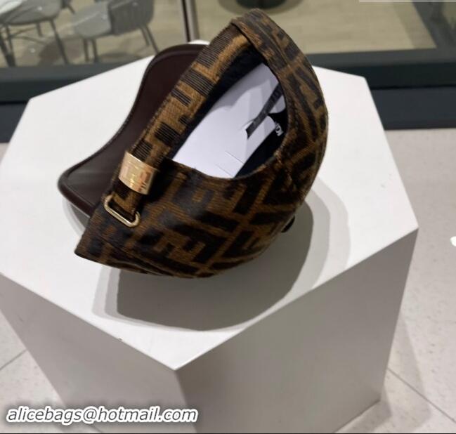 Buy Classic Fendi FF Baseball Hat F83035 Brown 2023