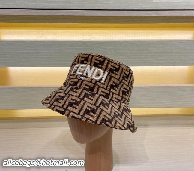 Market Sells Fendi FF Bucket Hat FE10181 Brown 2023