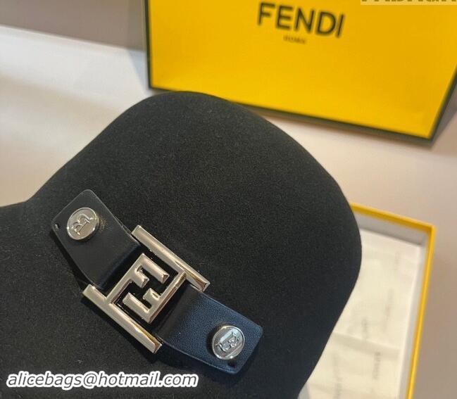 New Release Creation Fendi Wool FF Charm Bucket Hat F8041 Black 2023