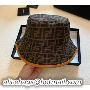 New Design Fendi FF Bucket Hat 1108 Orange 2023