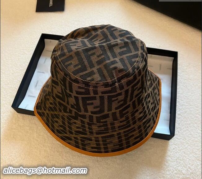 New Design Fendi FF Bucket Hat 1108 Orange 2023