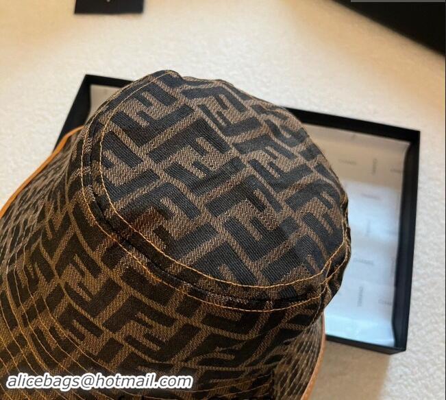 New Design Fendi FF Bucket Hat 1108 Orange 2023