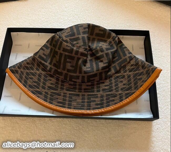 New Design Fendi FF Bucket Hat 1108 Orange 2023