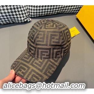 Fashion Cheapest Fendi FF Baseball hat 1206 Brown 2023