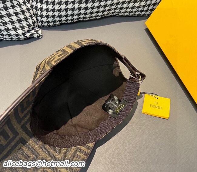 Fashion Cheapest Fendi FF Baseball hat 1206 Brown 2023