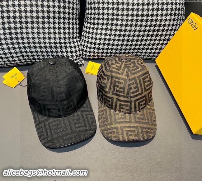 Fashion Cheapest Fendi FF Baseball hat 1206 Brown 2023