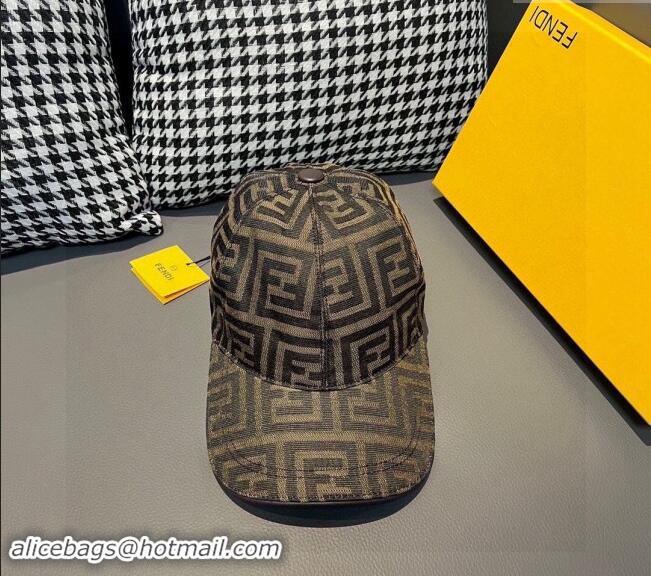 Fashion Cheapest Fendi FF Baseball hat 1206 Brown 2023