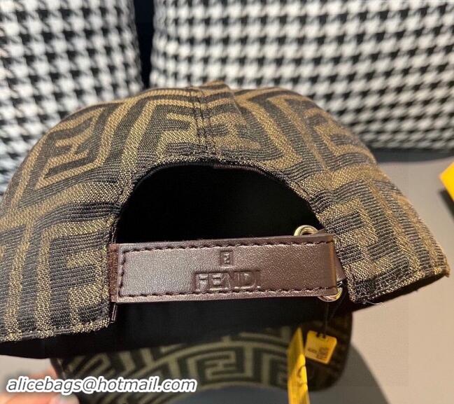 Fashion Cheapest Fendi FF Baseball hat 1206 Brown 2023