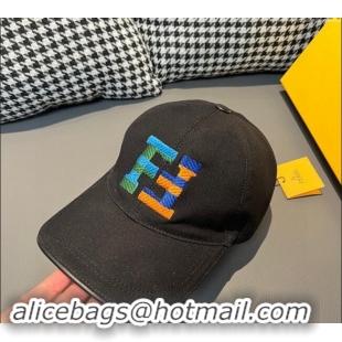 Good Taste Fendi FF Denim Baseball Hat 0301 Black 2024