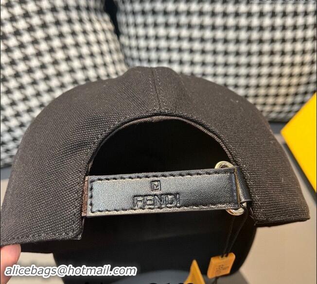 Good Taste Fendi FF Denim Baseball Hat 0301 Black 2024