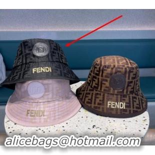 Well Crafted Fendi FF Fabric Bucket Hat F040301 Black 2024