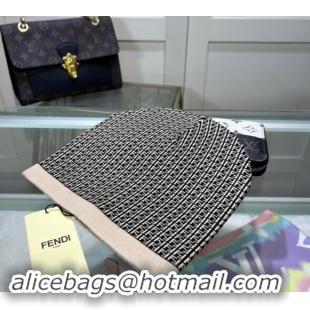 Low Cost Fendi FF Knit Hat FE082301 Beige 2024