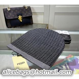 Top Grade Fendi FF Knit Hat FE082301 Grey 2024