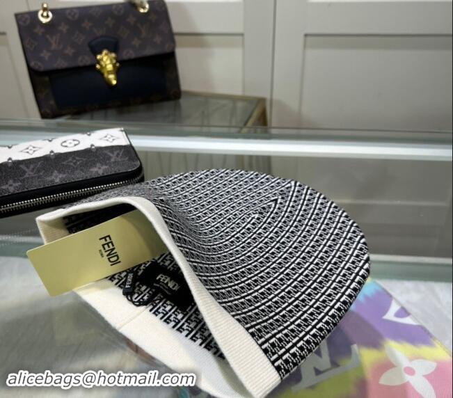 Reasonable Price Fendi FF Knit Hat FE082301 White 2024