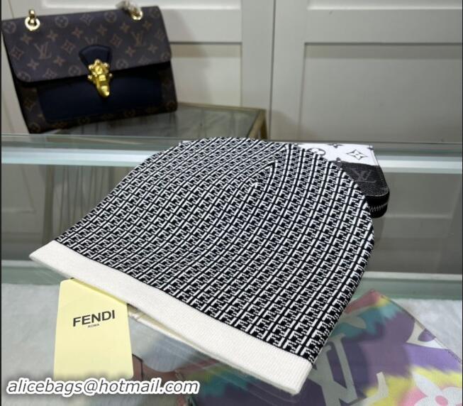 Reasonable Price Fendi FF Knit Hat FE082301 White 2024