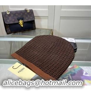 Grade Quality Fendi FF Knit Hat FE082301 Brown 2024