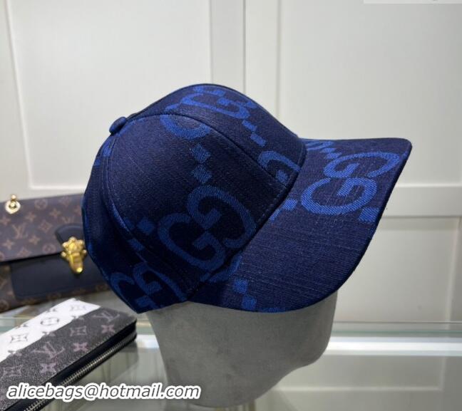 Market Sells Gucci Maxi GG Denim Baseball Hat GG091302 Deep Blue 2024