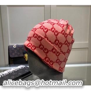 Best Grade Gucci GG Knit Hat 1019023 Pink 2024