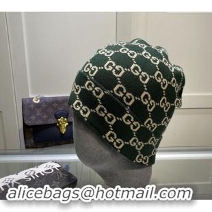 Popular Style Gucci GG Knit Hat 1019023 Green 2024