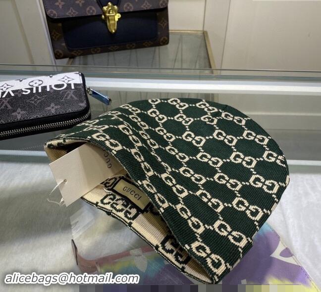 Popular Style Gucci GG Knit Hat 1019023 Green 2024