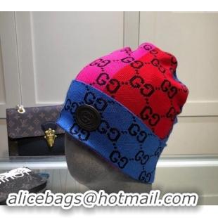 Fashion Discount Gucci Colored Knit Hat 1019029 Pink/Orange/Blue 2024