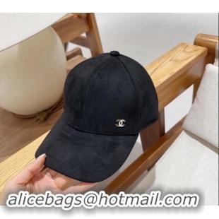 Best Cheap Chanel Suede Baseball Hat 0301 Black 2024