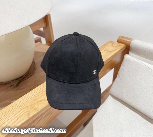 Best Cheap Chanel Suede Baseball Hat 0301 Black 2024