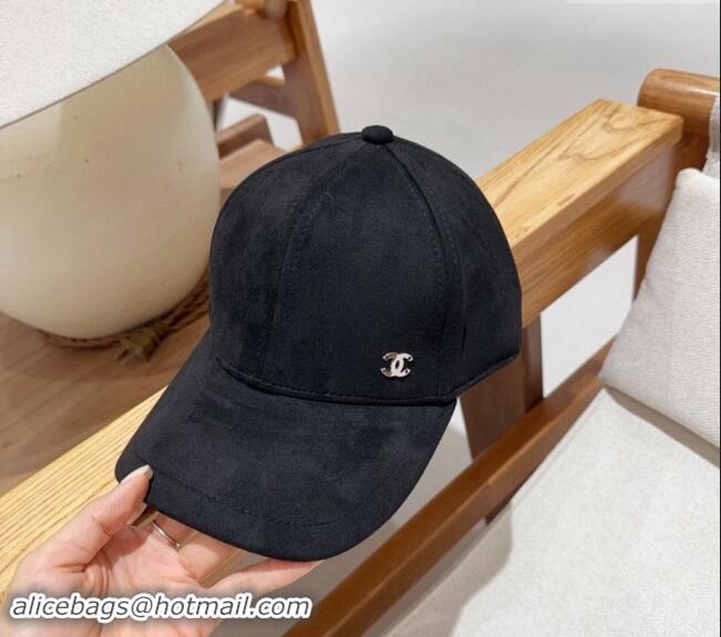 Best Cheap Chanel Suede Baseball Hat 0301 Black 2024