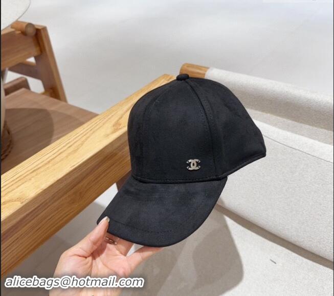 Best Cheap Chanel Suede Baseball Hat 0301 Black 2024