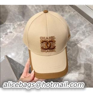 Top Quality Chanel Canvas Baseball Hat 0301 Beige/Brown 2024