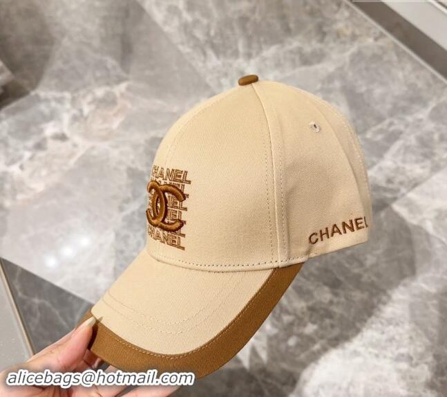 Top Quality Chanel Canvas Baseball Hat 0301 Beige/Brown 2024