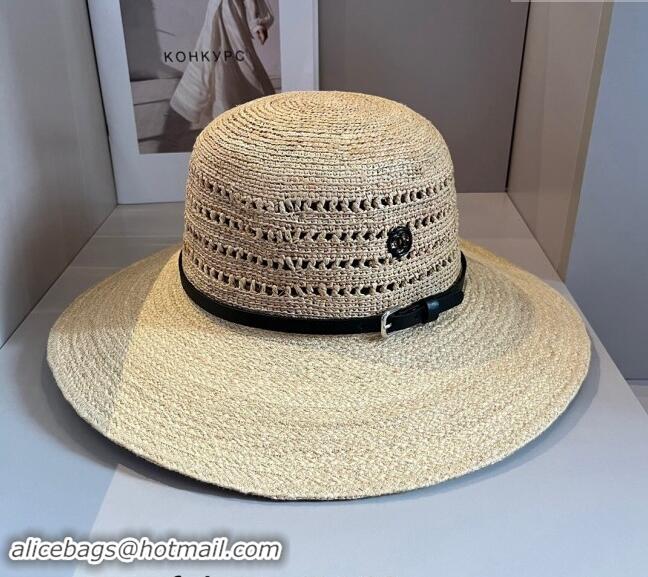 Hot Style Chanel Straw Wide Brim Hat with Buckle C0403 2024