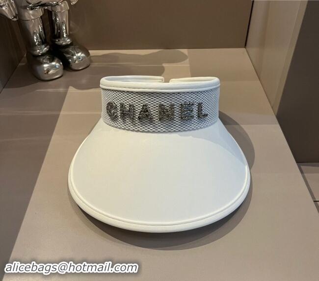 Top Quality Chanel Visor Hat 040303 White 2024