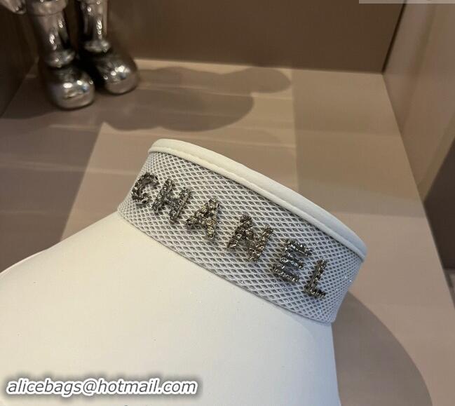 Top Quality Chanel Visor Hat 040303 White 2024