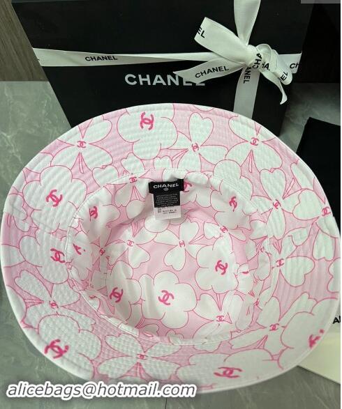 Market Sells Chanel Denim Bucket Hat with Strass CC 0514 Light Pink 2024