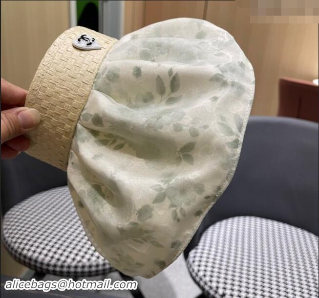 Cheapest Chanel Flora Visor hat with Heart 0513 Green 2024