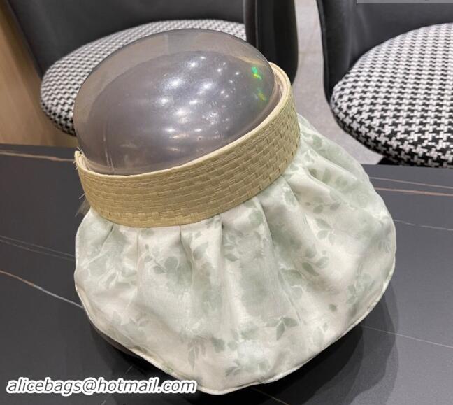 Cheapest Chanel Flora Visor hat with Heart 0513 Green 2024