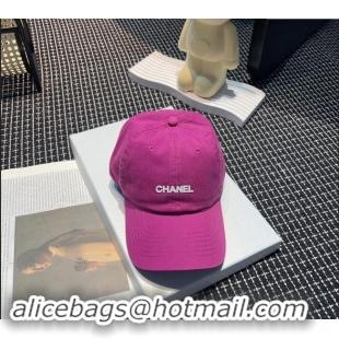 Cheap Discount Chanel Canvas Baseball hat 051302 Purple 2024