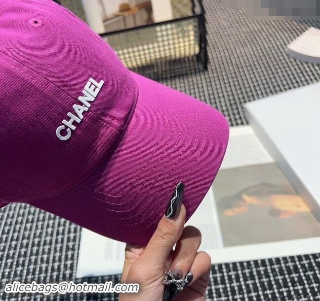 Cheap Discount Chanel Canvas Baseball hat 051302 Purple 2024