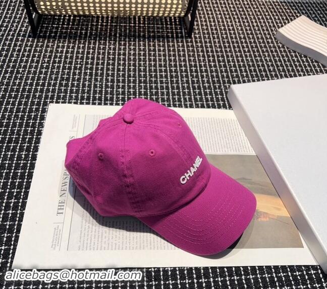 Cheap Discount Chanel Canvas Baseball hat 051302 Purple 2024