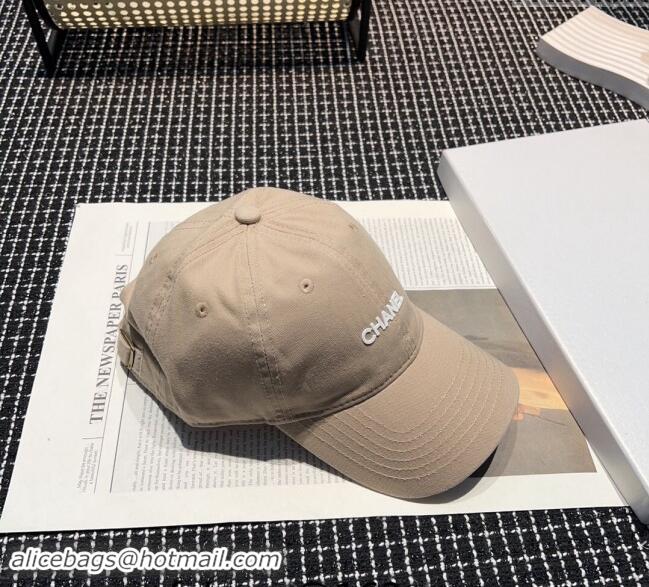 New Product Chanel Canvas Baseball hat 051302 Beige 2024