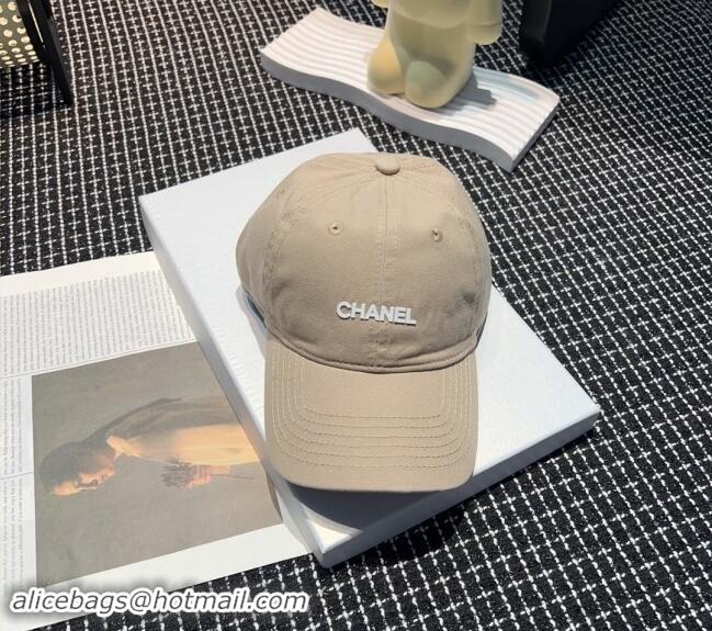 New Product Chanel Canvas Baseball hat 051302 Beige 2024