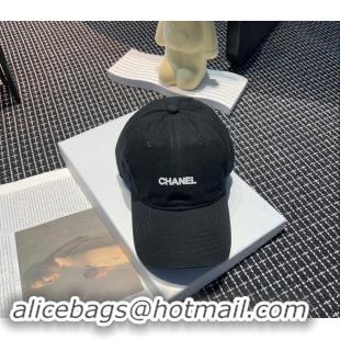 Fashion Wholesale Chanel Canvas Baseball Hat 051302 Black 2024