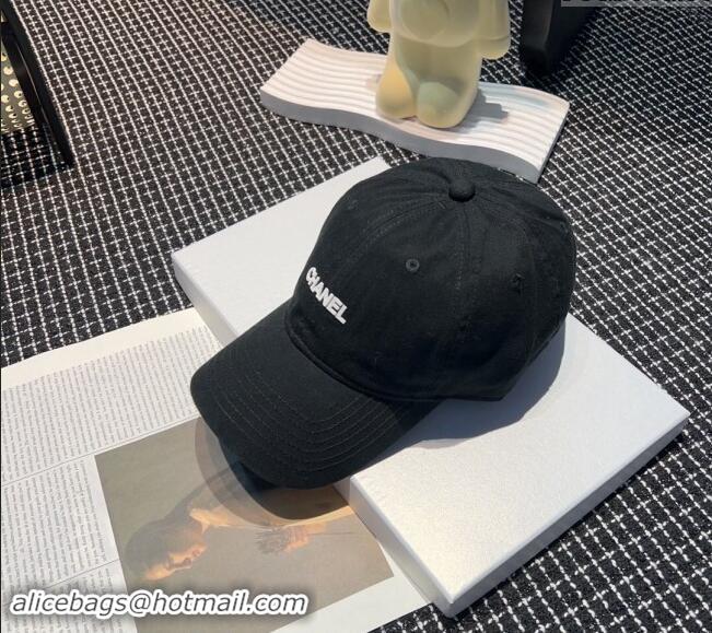 Fashion Wholesale Chanel Canvas Baseball Hat 051302 Black 2024